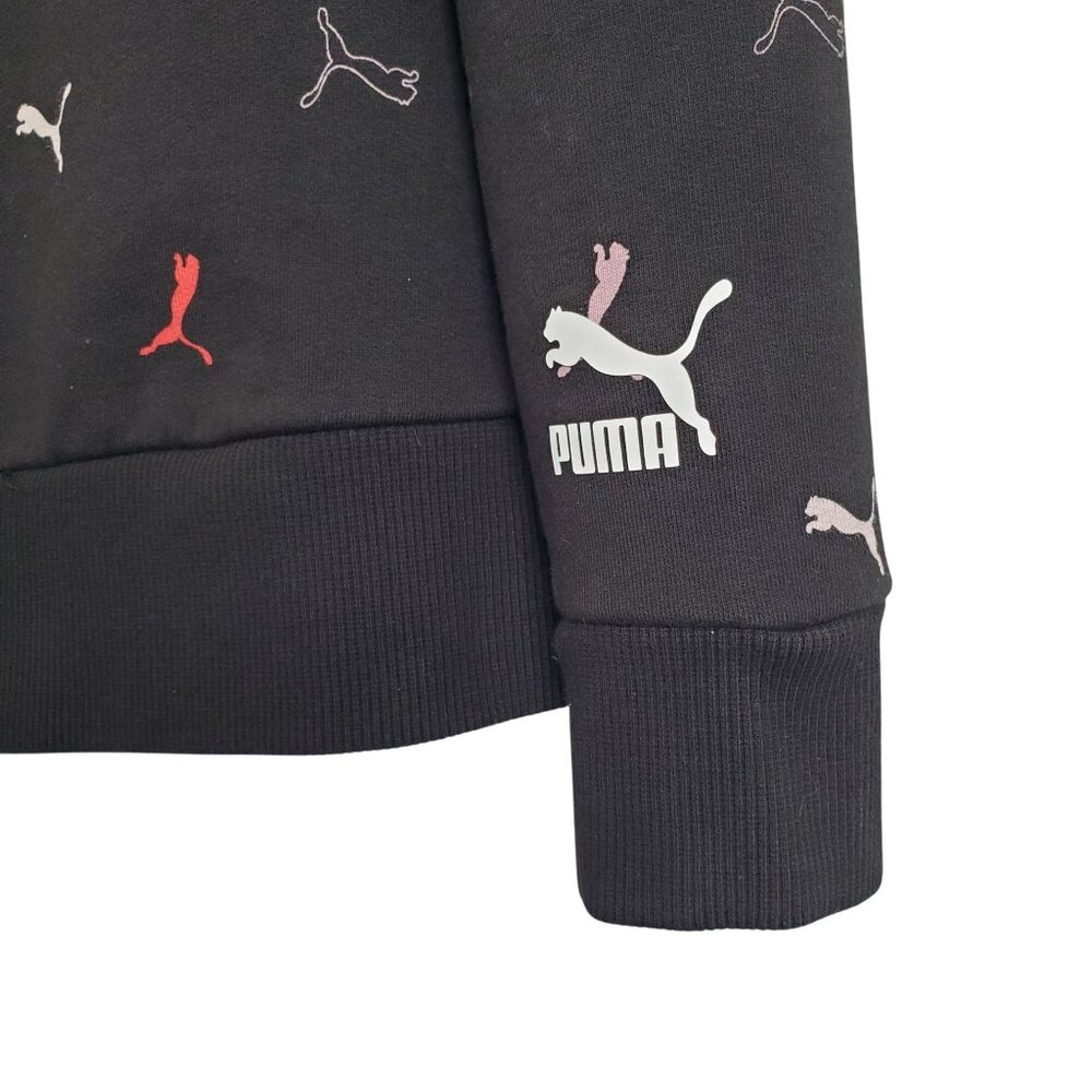 Puma Womens Size XL Sweatshirt Graphic Logo Multi All Over Print Relaxed Fit - Picture 8 of 10